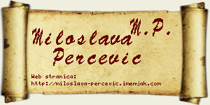 Miloslava Perčević vizit kartica